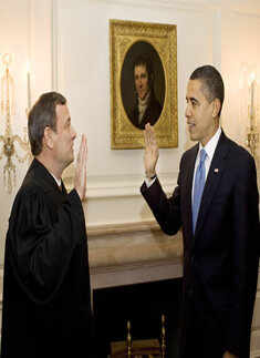 Obama retakes oath