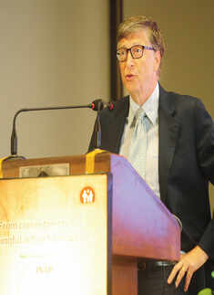 Bill, Melinda Gates at the launch of INAP