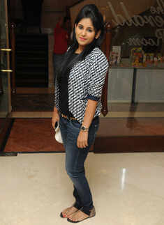 Shruthi at a lifestyle exhibition held in Hyderabad.