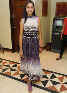 Kushbu at a lifestyle exhibition held in Hyderabad.