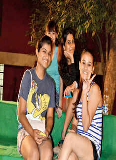 Arpita, Palak, Deepshikha and Neeti at the annual cultural festival of IIT-Kanpur, Antaragni 2014.
