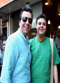 Celebs at a cafe inaguration