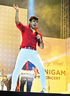 Sonu Nigam performs at the Klose to my Heart concert in Noida