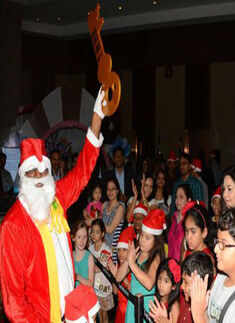 Santa comes @ Christmas celebration