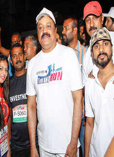 Suresh Gopi spotted at the Marathon