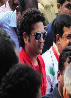 Sachin spotted at Trivandrum during Run Kerala Run campaign