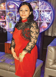 Glowing with happiness