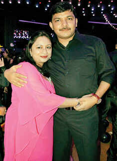 Glowing with happiness