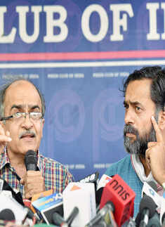 Yogendra, Bhushan hint at forming another party