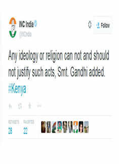 Sonia condemns attack on Kenya varsity