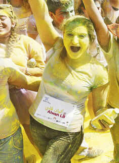 Holi-style colour run in Beirut