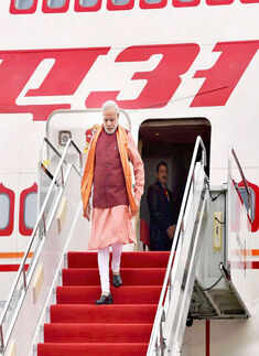 The Indian leader will later head to the capital Beijing - Photogallery  - Times of India