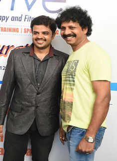 Keshav and Saivam ravi during the launch of Revive Fitness Station- Photogallery  - Times of India