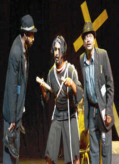 Artists perform during a play Photogallery - Times of India