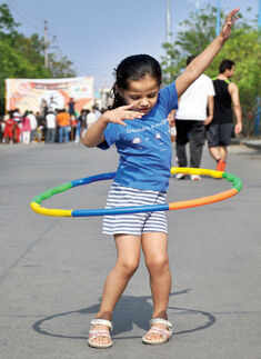 A kid during the Raahgiri Day celebrations Raahgiri Day celebrations
