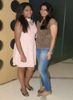 Abhi and Aki pose during a party Photogallery - Times of India