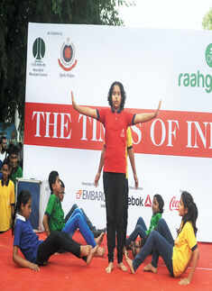 Participants during the Raahgiri Day celebrations, Photogallery - Times of India