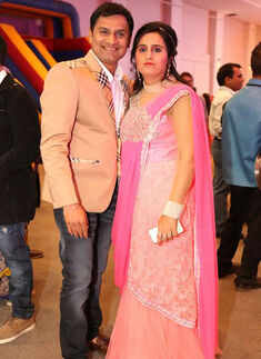 Deepali and Brij Gopal during their son's birthday party Photogallery - Times of India