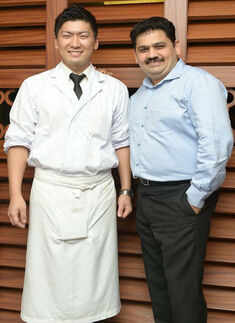 Yasuhiro Katayama and Venkatesh during the launch of a Japanese restaurant Photogallery - Times of India