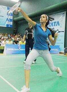 Deepika at nets