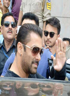 Salman Khan waves to his fans Photogallery - Times of India