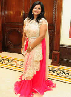 Divya during the engagement ceremony  Photogallery - Times of India