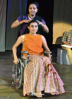 Artists perform during a play, staged at Bharat Bhavan Photogallery - Times of India