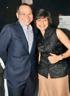 Grayson Perry with Anjum Chopra during a food and wine event Photogallery - Times of India