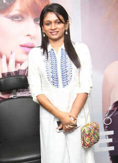 Snapped during the launch of Essensuals Salon