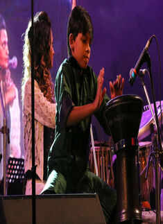 Adit Ghosh performs during a concert