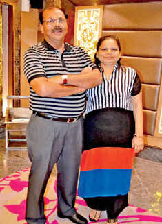 Ajay and Karuna during a musical night