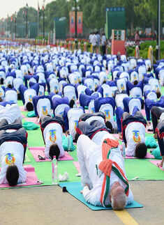 Prime Minister Narendra Modi performs yoga