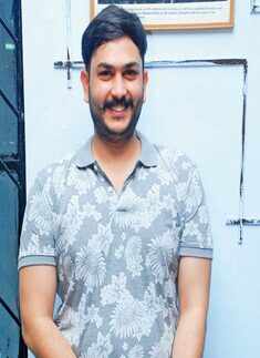 Abhishek Mishra is all smiles during a reunion party
