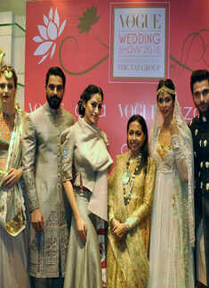 Models during the preview of Anju Modi&rsquo;s bridal collection