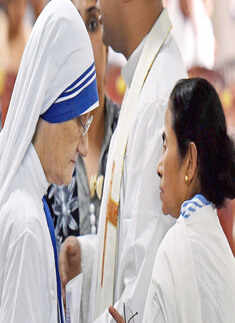West Bengal Chief Minister Mamata Banerjee with Sister Prema