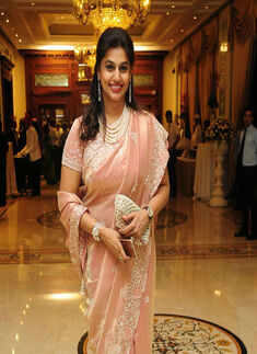 Pinky Reddy during a farewell party