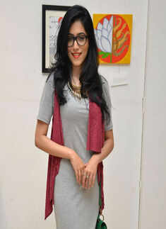 Celebs at an art exhibition