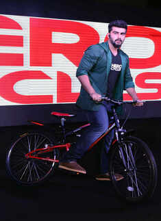 Arjun Kapoor during the launch of a limited edition celebrity sports cycle