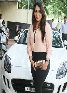 Manju during the launch of Touch makeover studio for cars