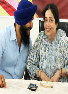 MP Kirron Kher attends public meeting