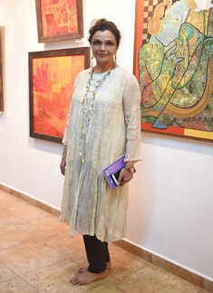 Anita Rathnam during the art exhibition Padme
