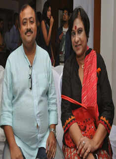 Abhijit Guha and Sudeshna Roy during the 100 days celebration