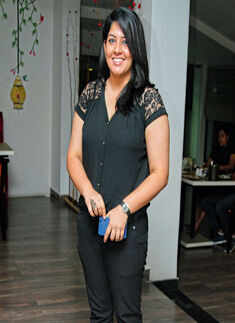 Diya during the launch party of restaurant Madras Wok