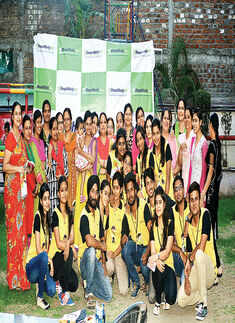 Women of Shiv Nest Society pose
