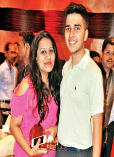 Aishwarya and Aditya during a party organised by Rotary Club