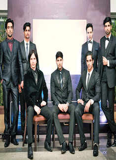 Models showcase menswear at the event