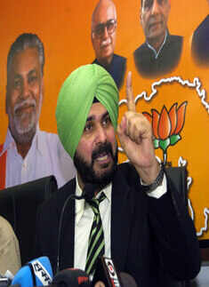 Siddhu at BJP headquaters