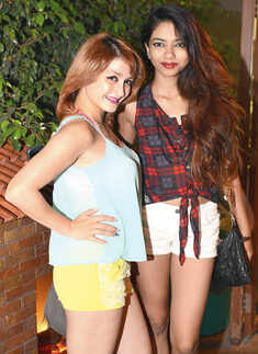 Sara Sabrina and Rila D&rsquo;costa during a party