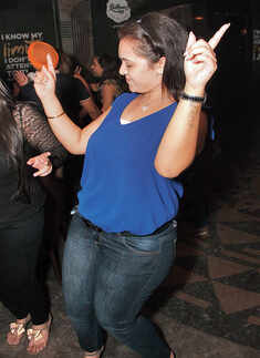 Amita during a Bollywood and EDM night