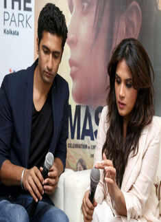 Richa Chadda and Vicky Kaushal during film Massan&rsquo;s press meet